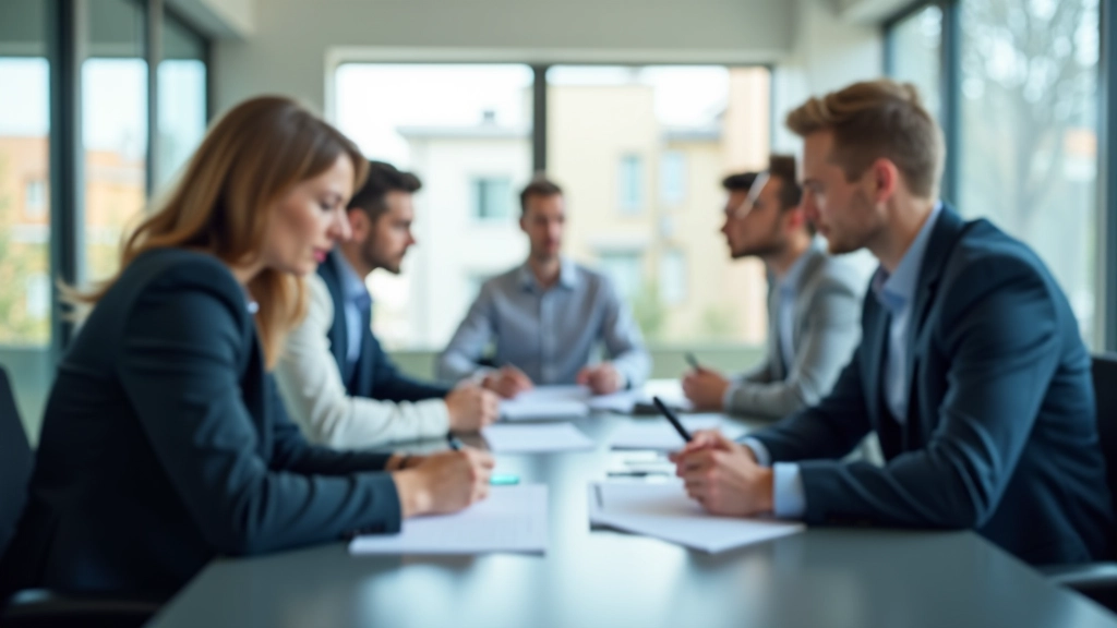 Tým analytiků pracuje na analýze trendů trhu práce v moderní kanceláři